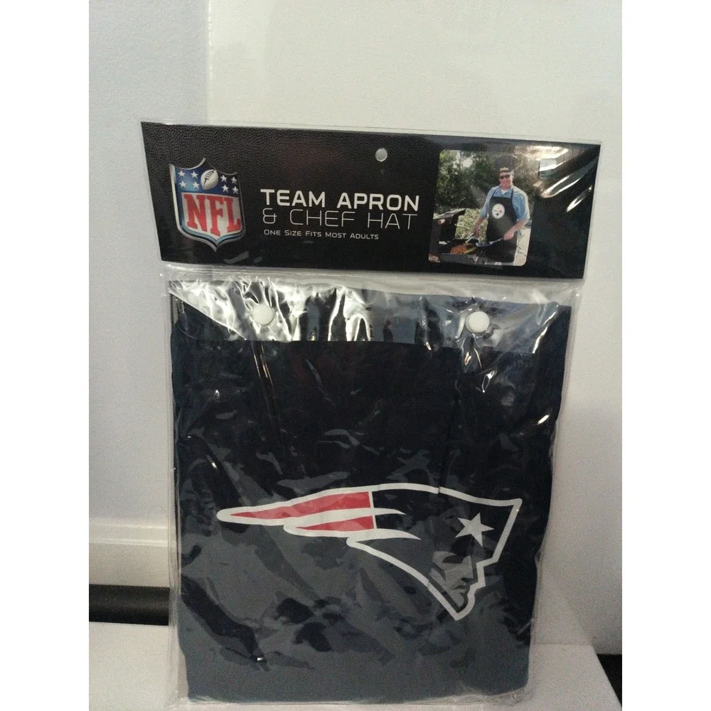 New England Patriots, NFL Team Apron & Chef Hat Fan 1 Size Fits Most Adults New